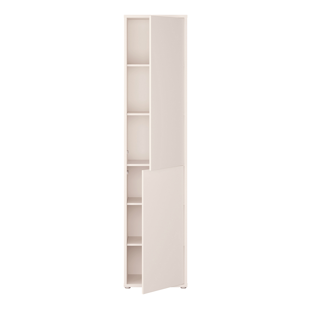 Wooden Tall Cupboard Narrow With 2 Push-to-Open Doors - Alice Springs