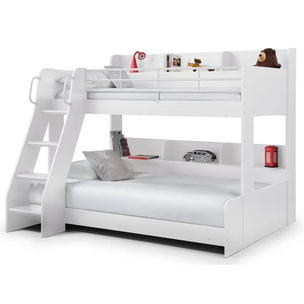 Wooden Triple Sleeper Bunk Bed With Ladder - Domino