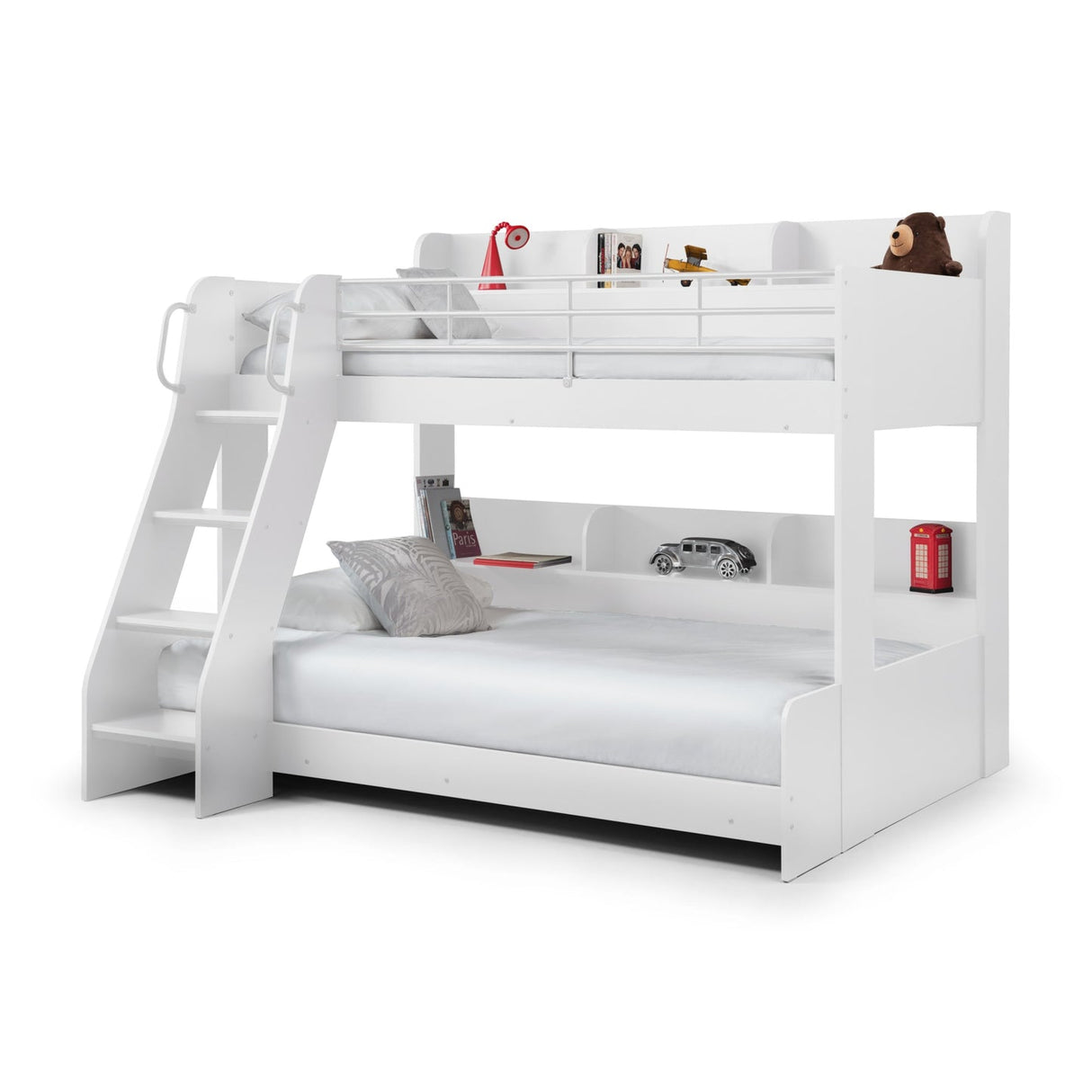 Wooden Triple Sleeper Bunk Bed With Ladder - Domino