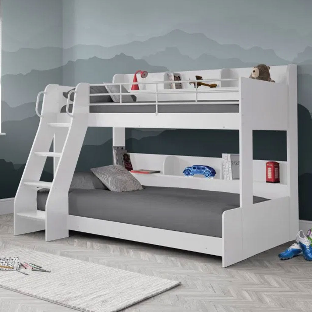 Wooden Triple Sleeper Bunk Bed With Ladder - Domino