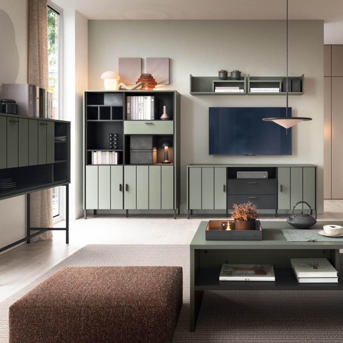 Wooden TV Stand 158cm Wide With 2 Doors And 2 Drawers - Arundel