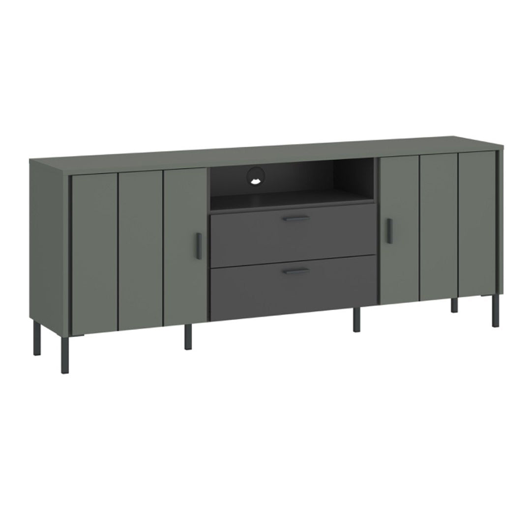 Wooden TV Stand 158cm Wide With 2 Doors And 2 Drawers - Arundel