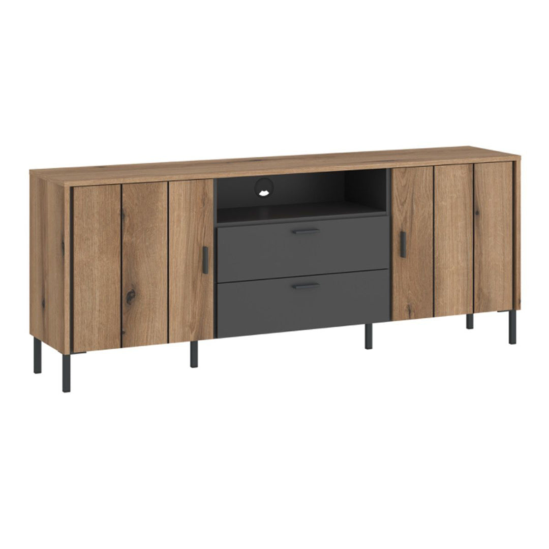 Wooden TV Stand 158cm Wide With 2 Doors And 2 Drawers - Arundel