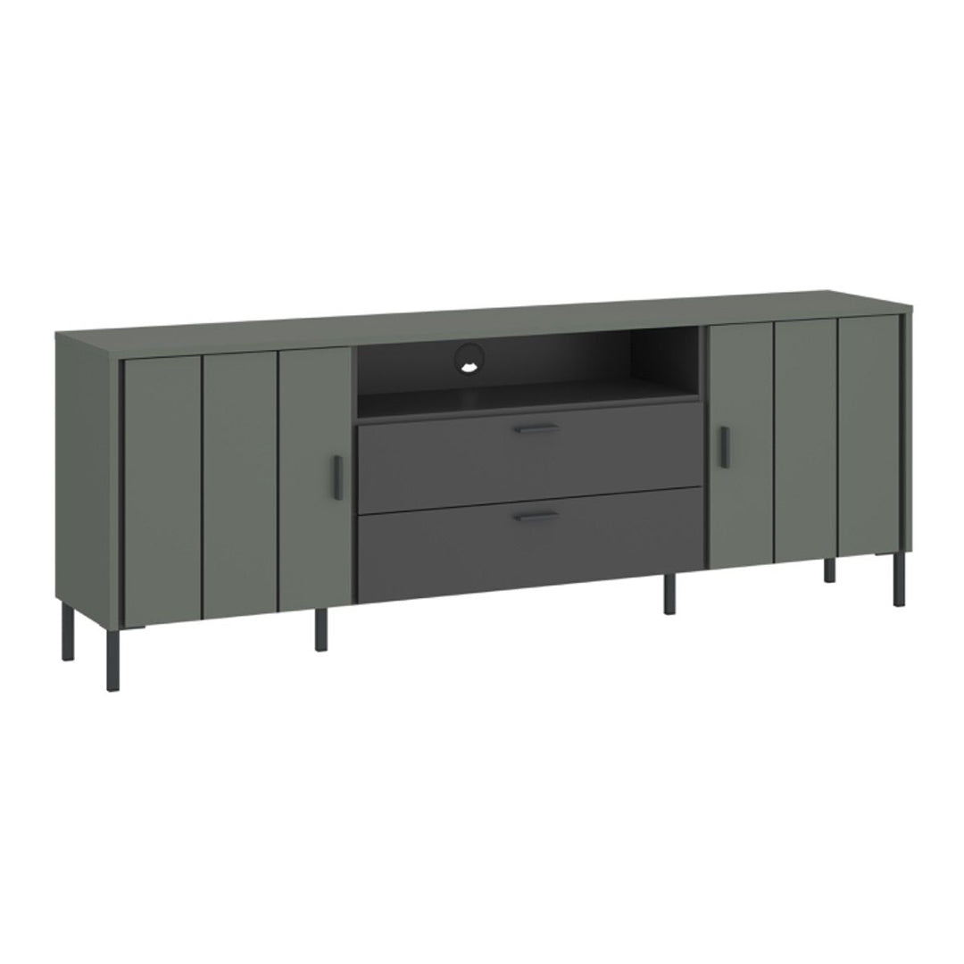Wooden TV Stand 173cm Wide With 2 Doors And 2 Drawers - Arundel