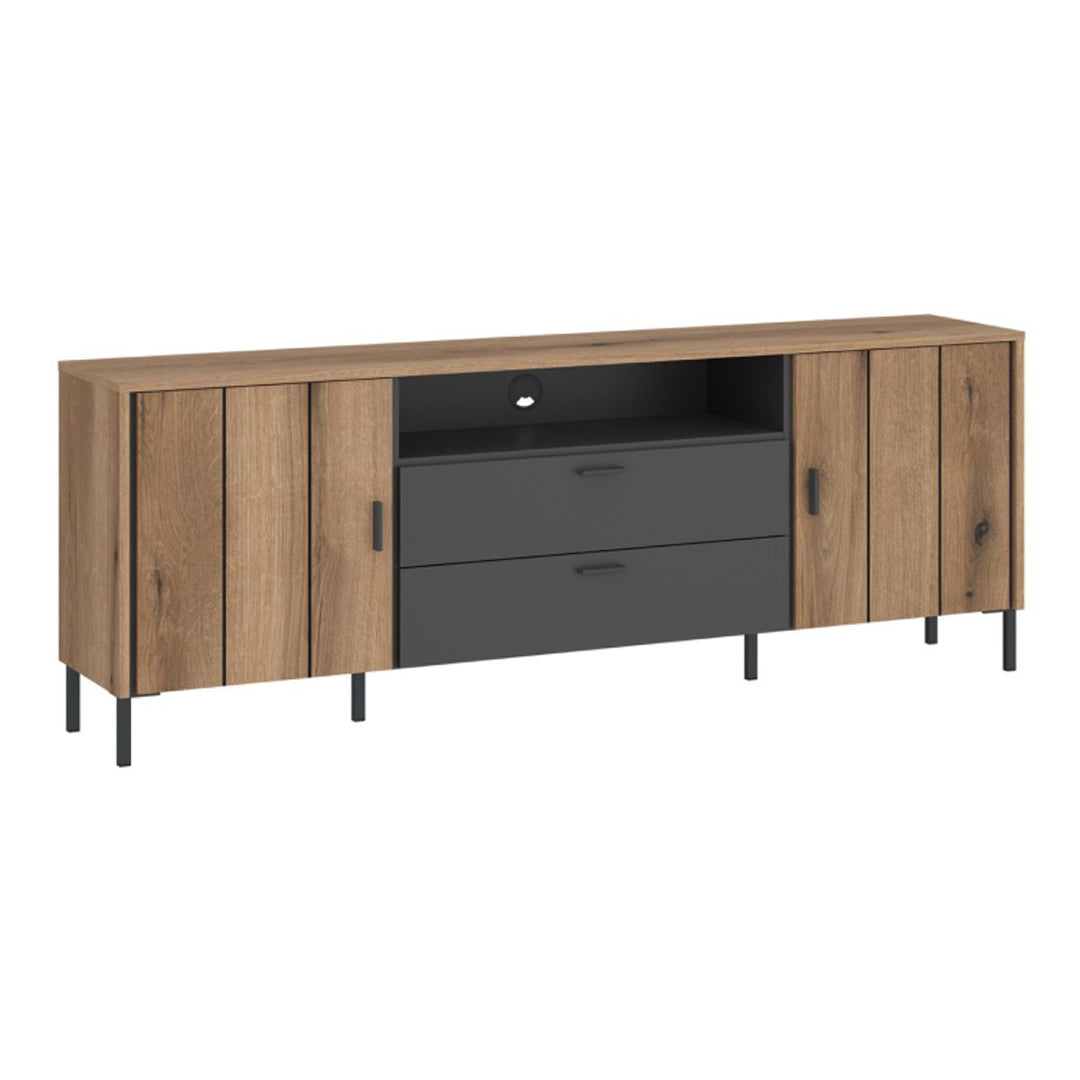 Wooden TV Stand 173cm Wide With 2 Doors And 2 Drawers - Arundel