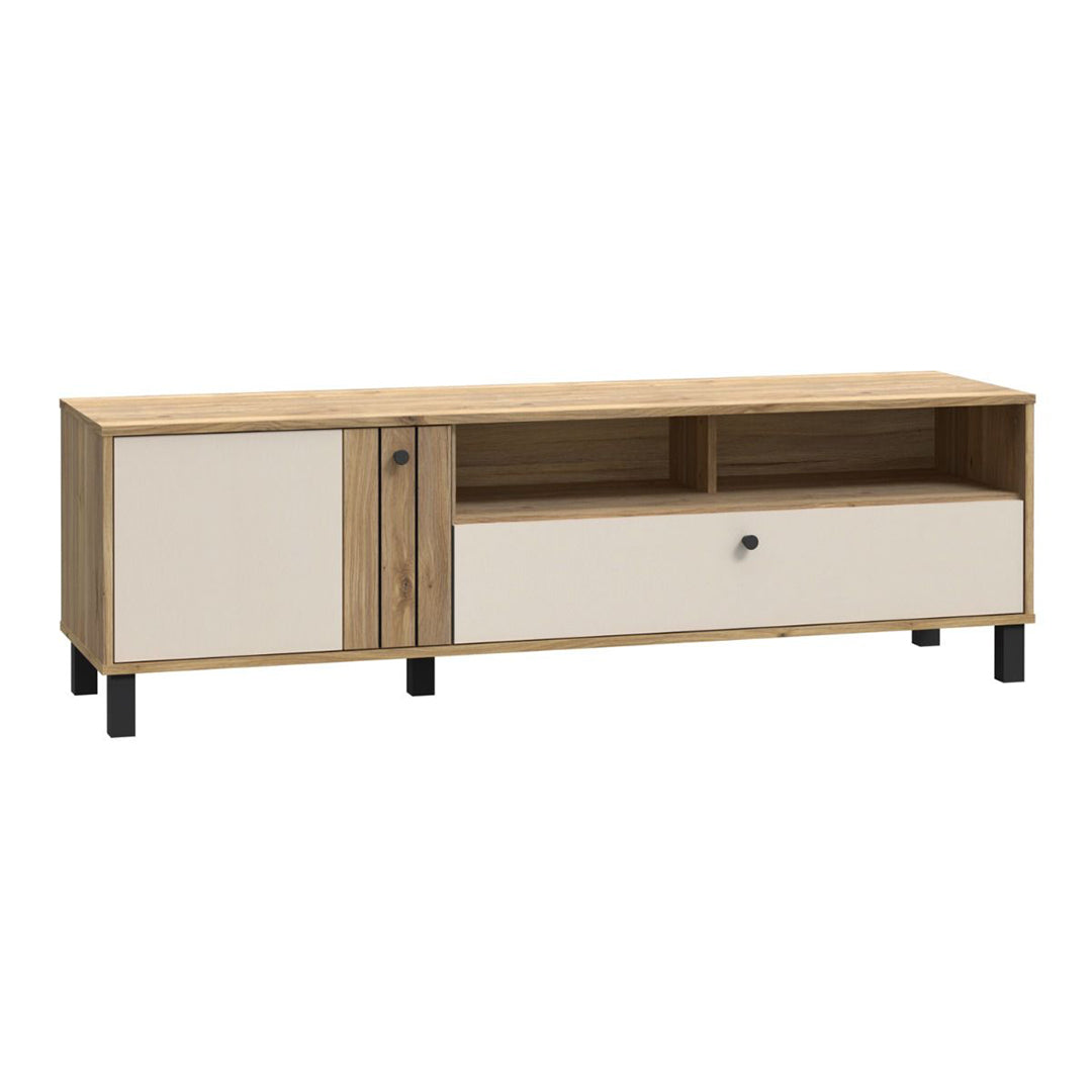 Wooden TV Stand With 1 Door And 1 Drawer - Grafton