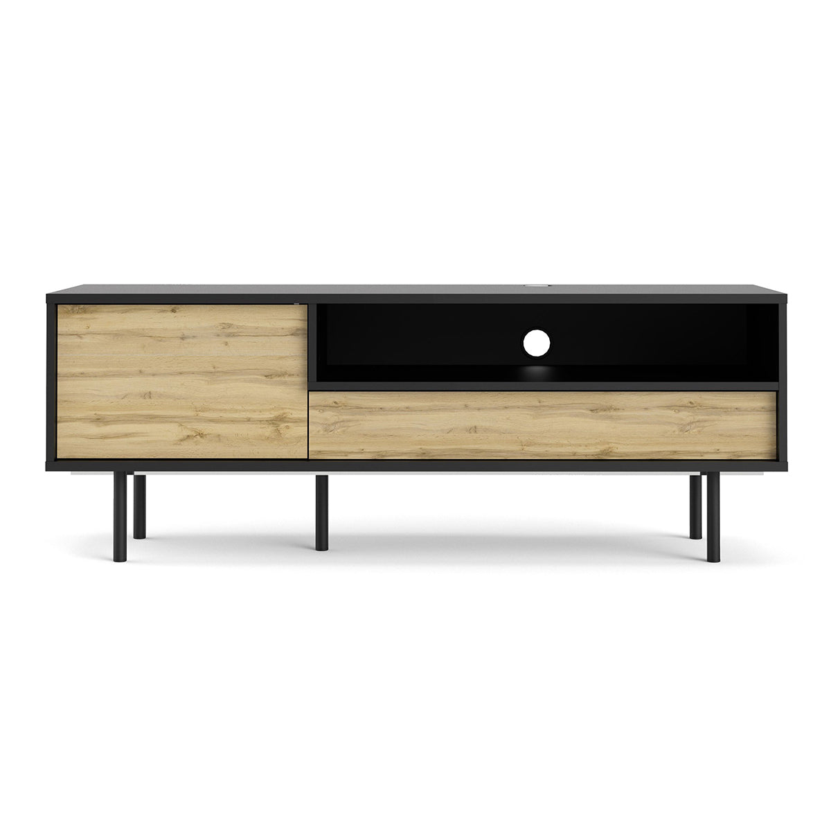 Wooden TV Stand With 1 Door And 1 Drawer - Match