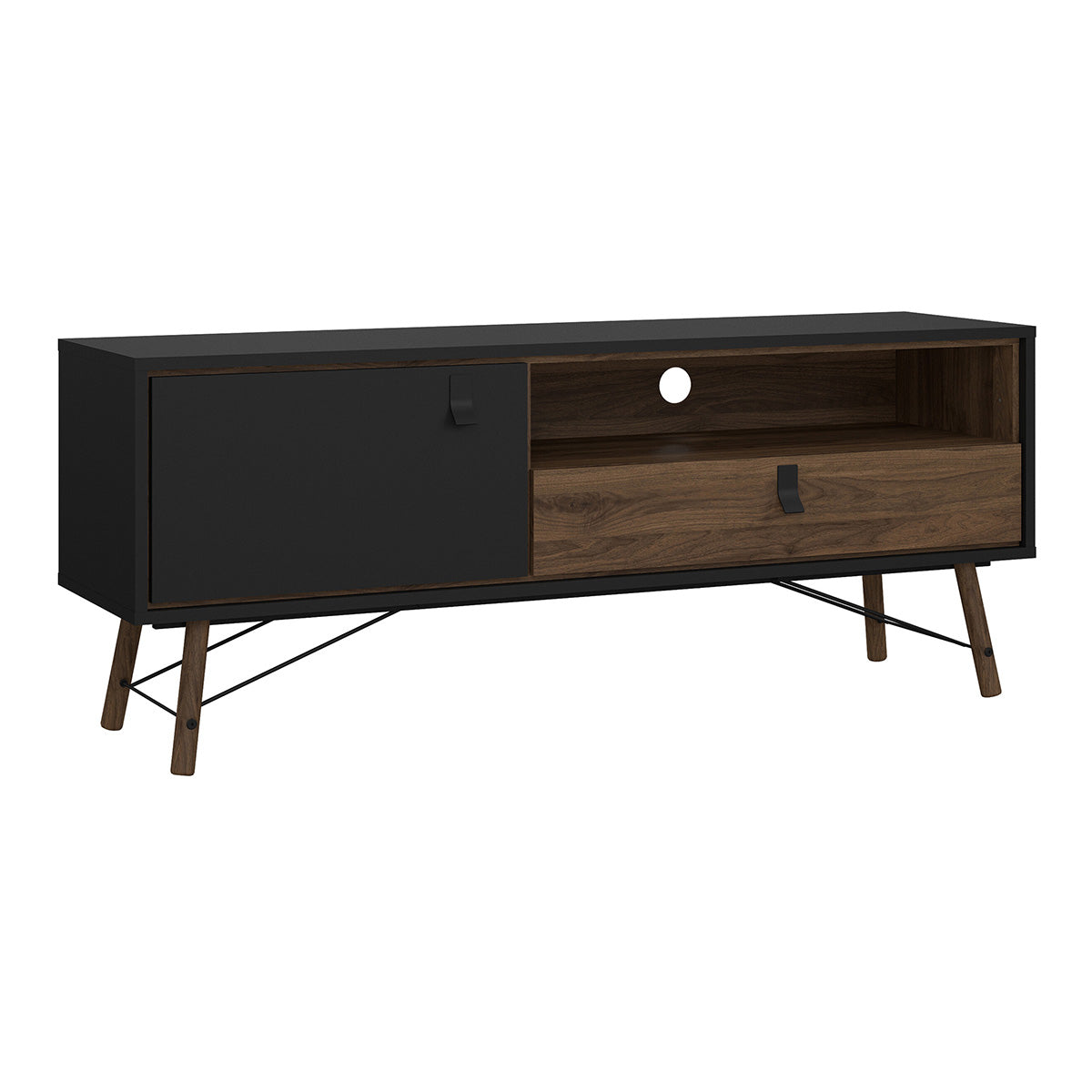 Wooden TV Stand With 1 Door And 1 Drawer - Ry