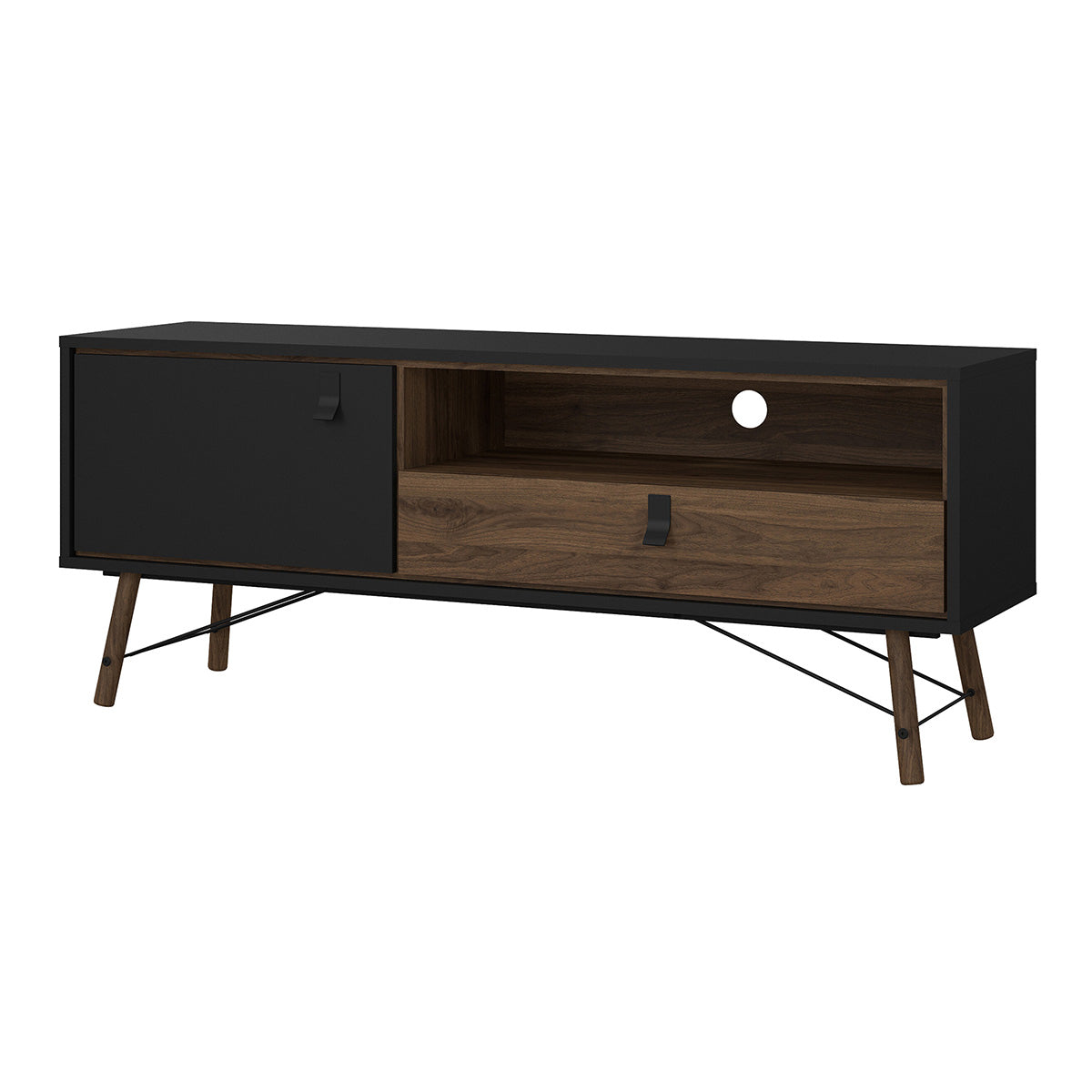 Wooden TV Stand With 1 Door And 1 Drawer - Ry