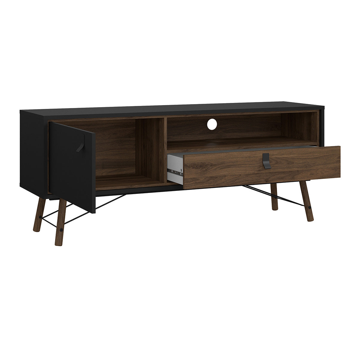 Wooden TV Stand With 1 Door And 1 Drawer - Ry