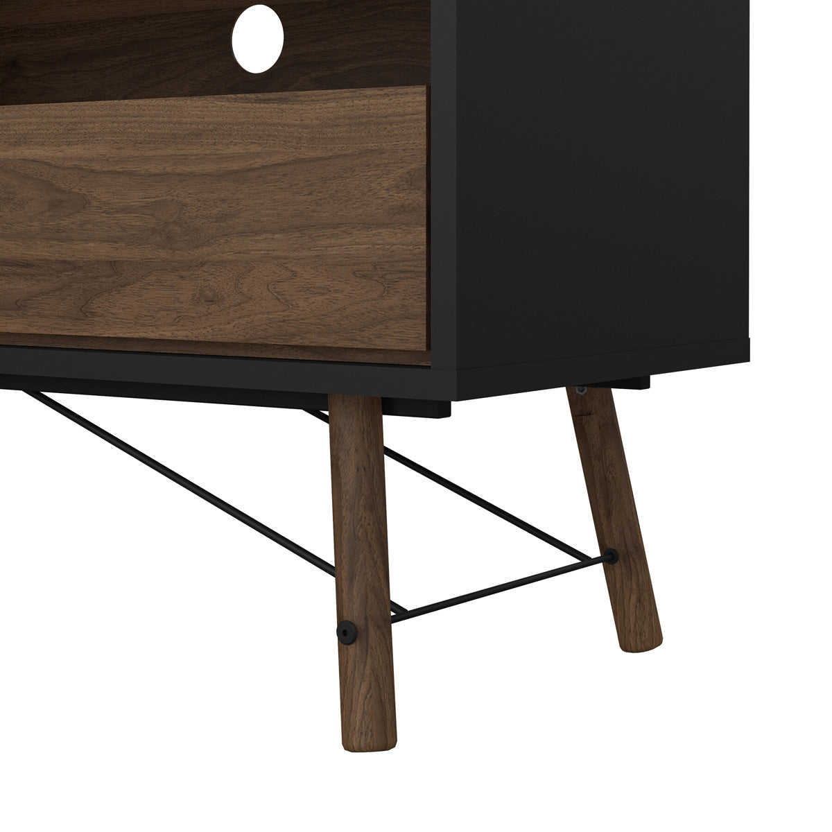 Wooden TV Stand With 1 Door And 1 Drawer - Ry