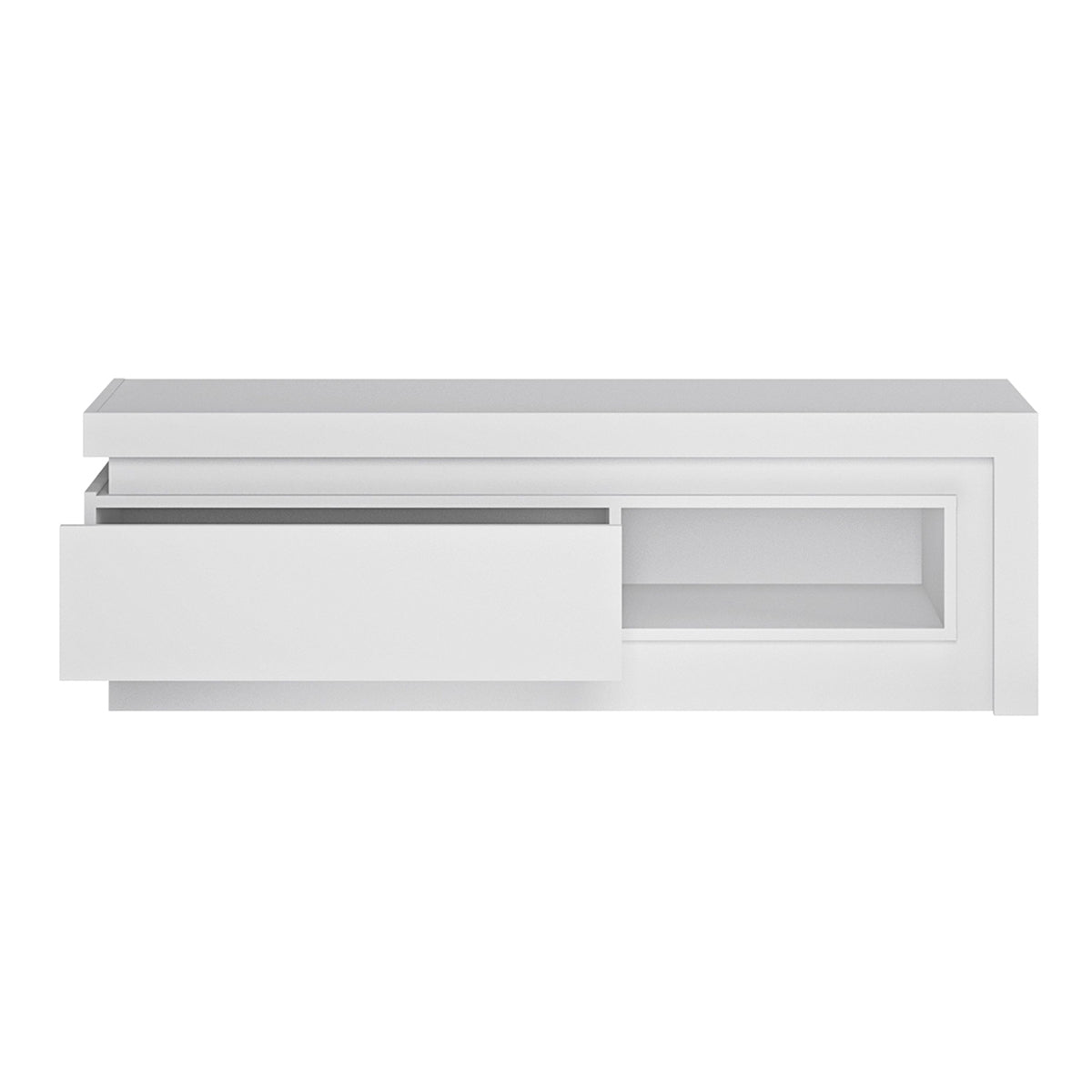 Wooden TV Stand With 1 Drawer And LED Lights - Lyon