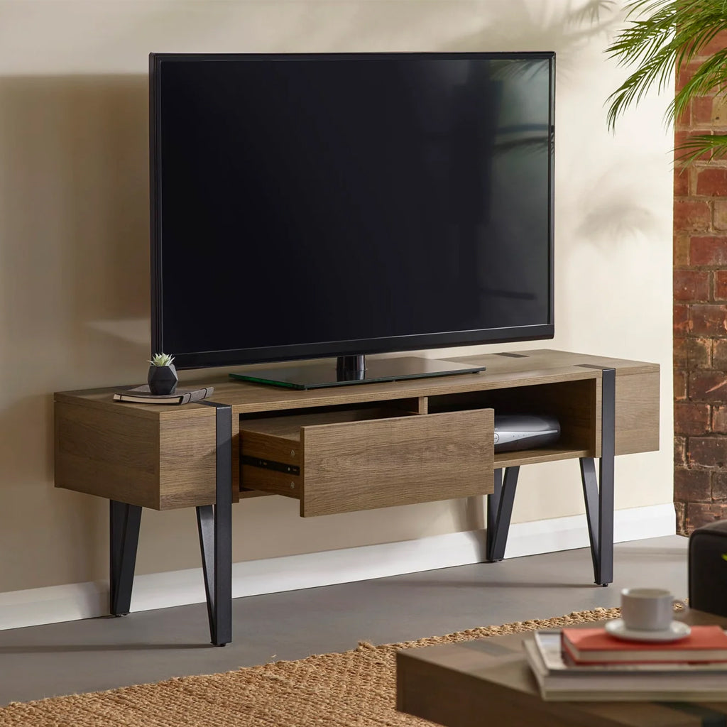 Wooden TV Stand With 1 Drawer - Troy
