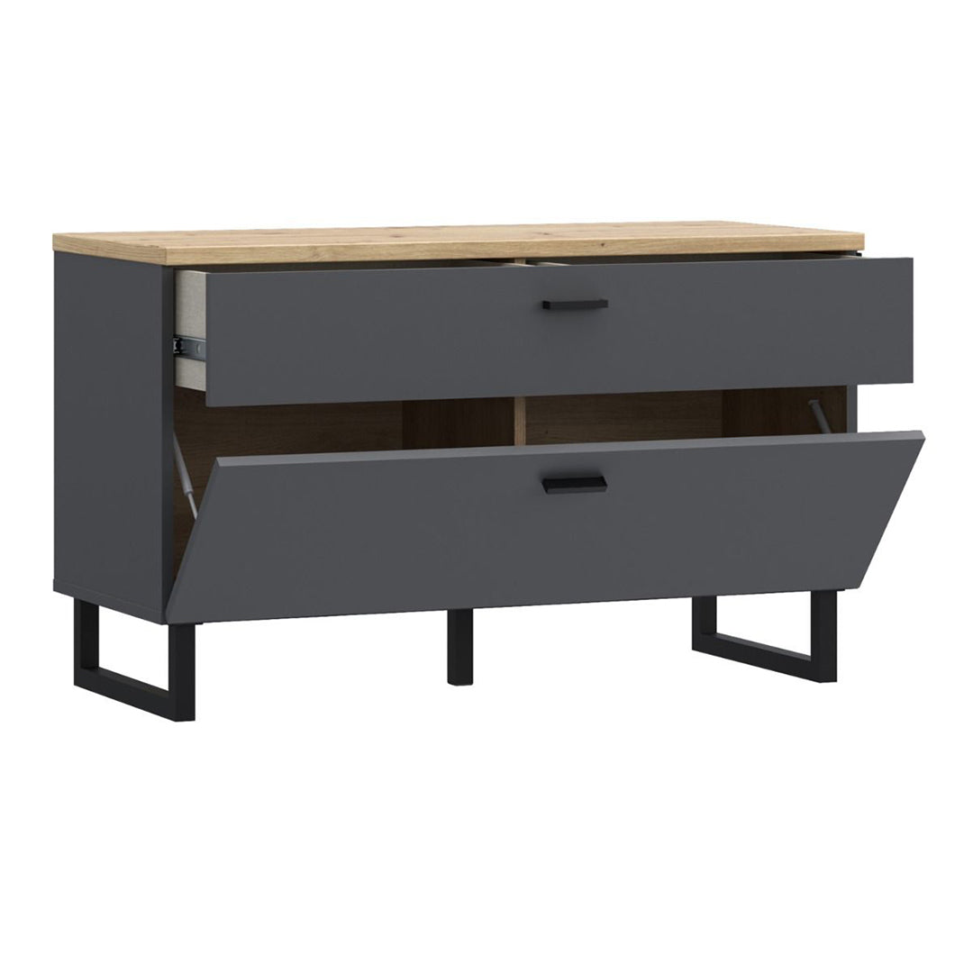 Wooden TV Stand With 1 Flip Door And 1 Drawer - Klara