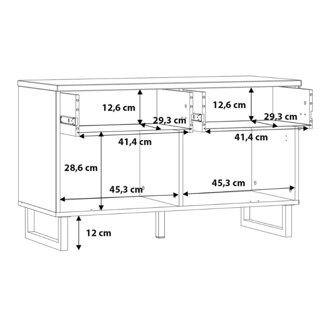 Wooden TV Stand With 1 Flip Door And 1 Drawer - Klara