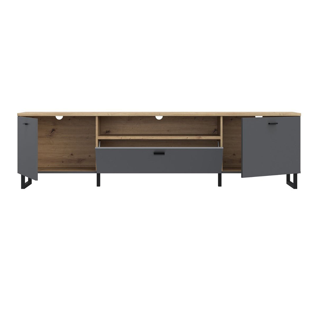 Wooden TV Stand With 1 Flip Door And 2 Drawers - Klara