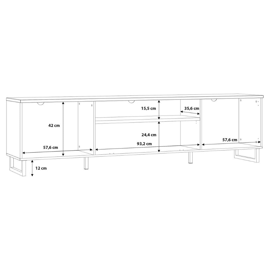 Wooden TV Stand With 1 Flip Door And 2 Drawers - Klara