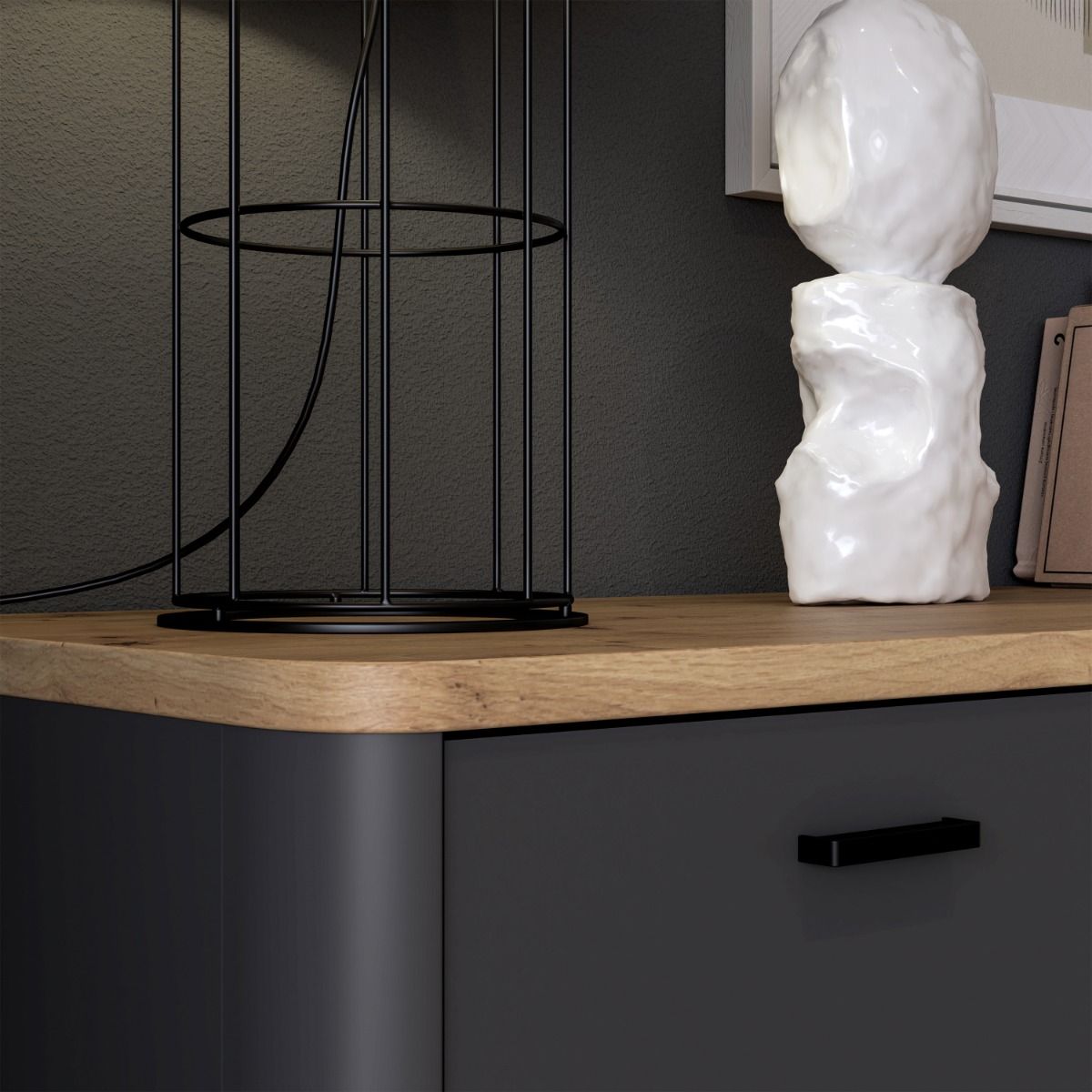 Wooden TV Stand With 1 Flip Door And 2 Drawers - Klara