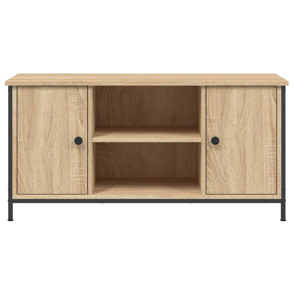 Wooden TV Stand 100cm Wide With 2 Doors - Vantage Home