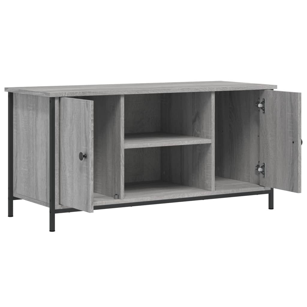 Wooden TV Stand 100cm Wide With 2 Doors - Vantage Home