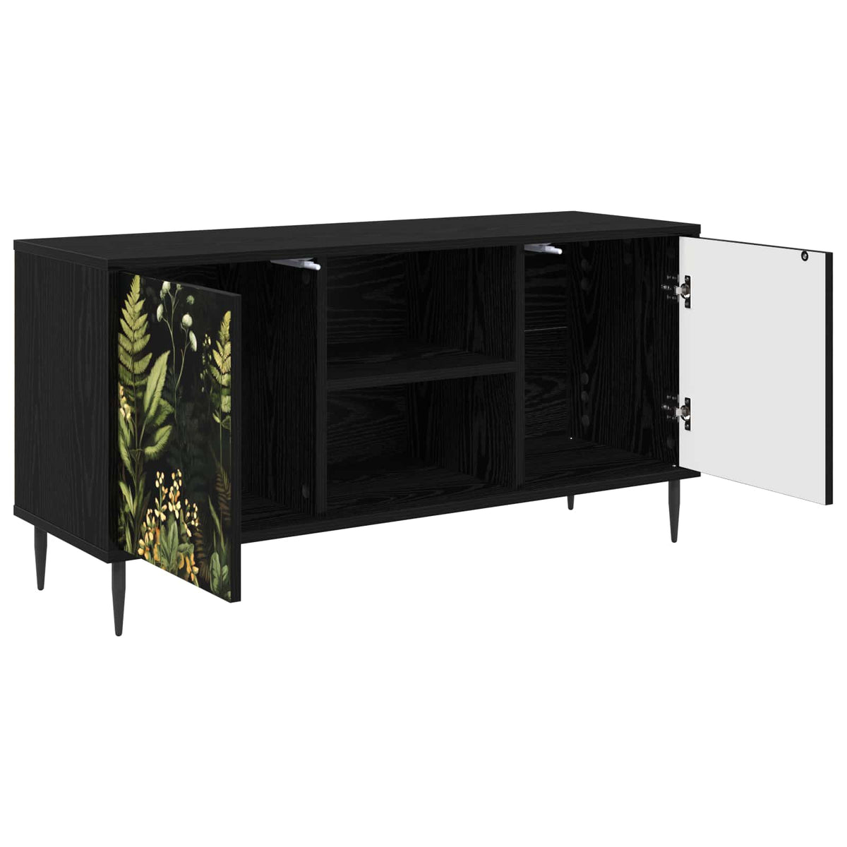Wooden TV Stand 102cm Wide With 2 Doors And Raised Feet - Rhenen