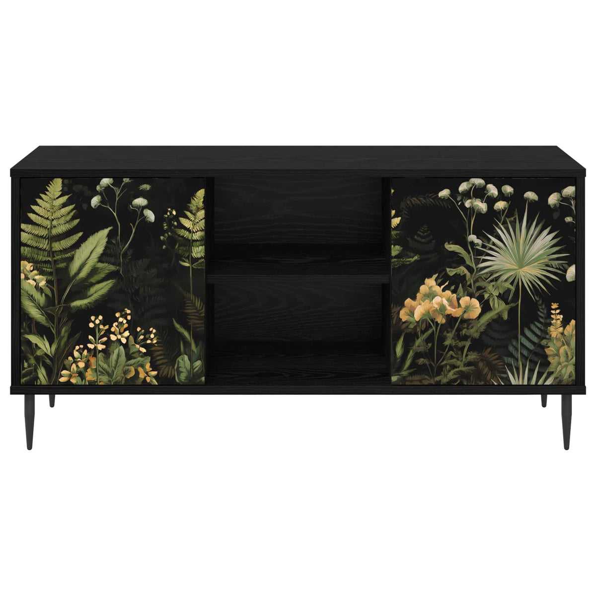 Wooden TV Stand 102cm Wide With 2 Doors And Raised Feet - Rhenen