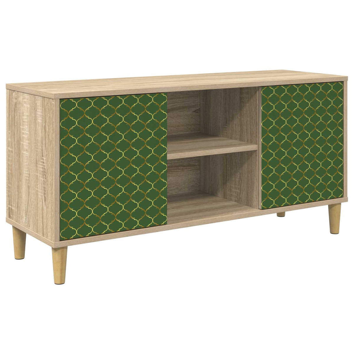Wooden TV Stand 102cm Wide With 2 Doors - Geleen