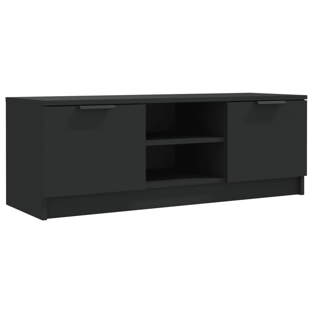 Wooden TV Stand 102cm Wide With 2 Doors - Vantage Home