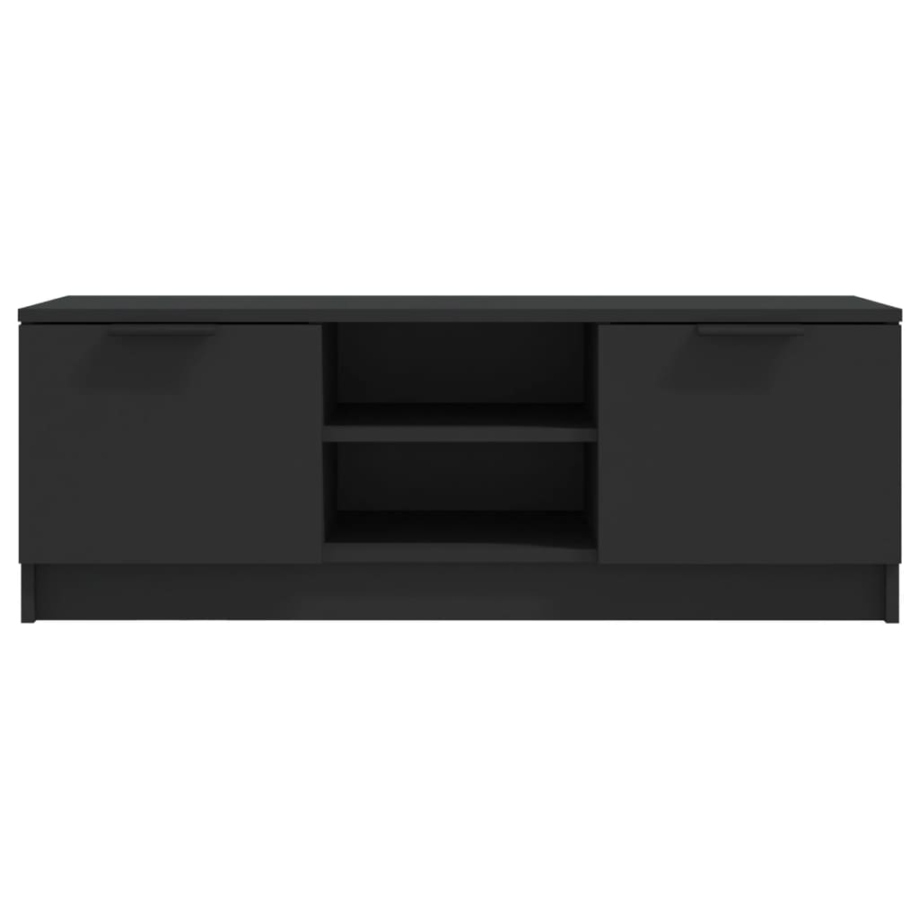 Wooden TV Stand 102cm Wide With 2 Doors - Vantage Home