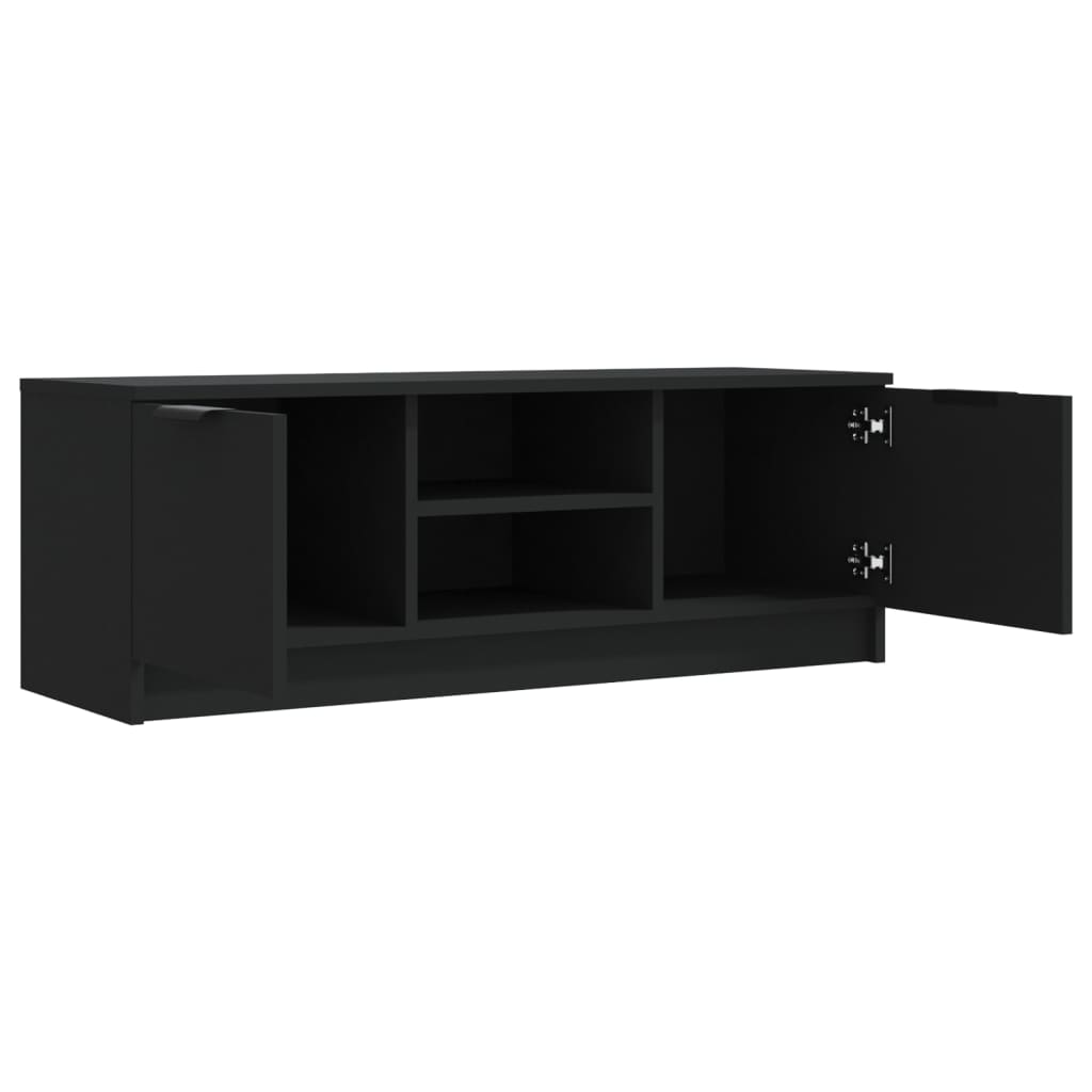 Wooden TV Stand 102cm Wide With 2 Doors - Vantage Home