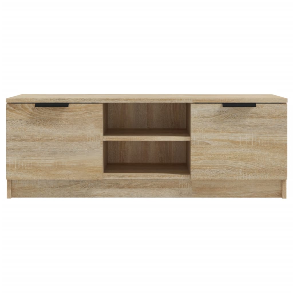 Wooden TV Stand 102cm Wide With 2 Doors - Vantage Home