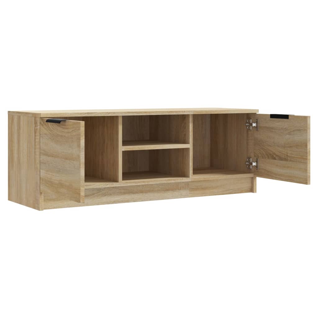 Wooden TV Stand 102cm Wide With 2 Doors - Vantage Home
