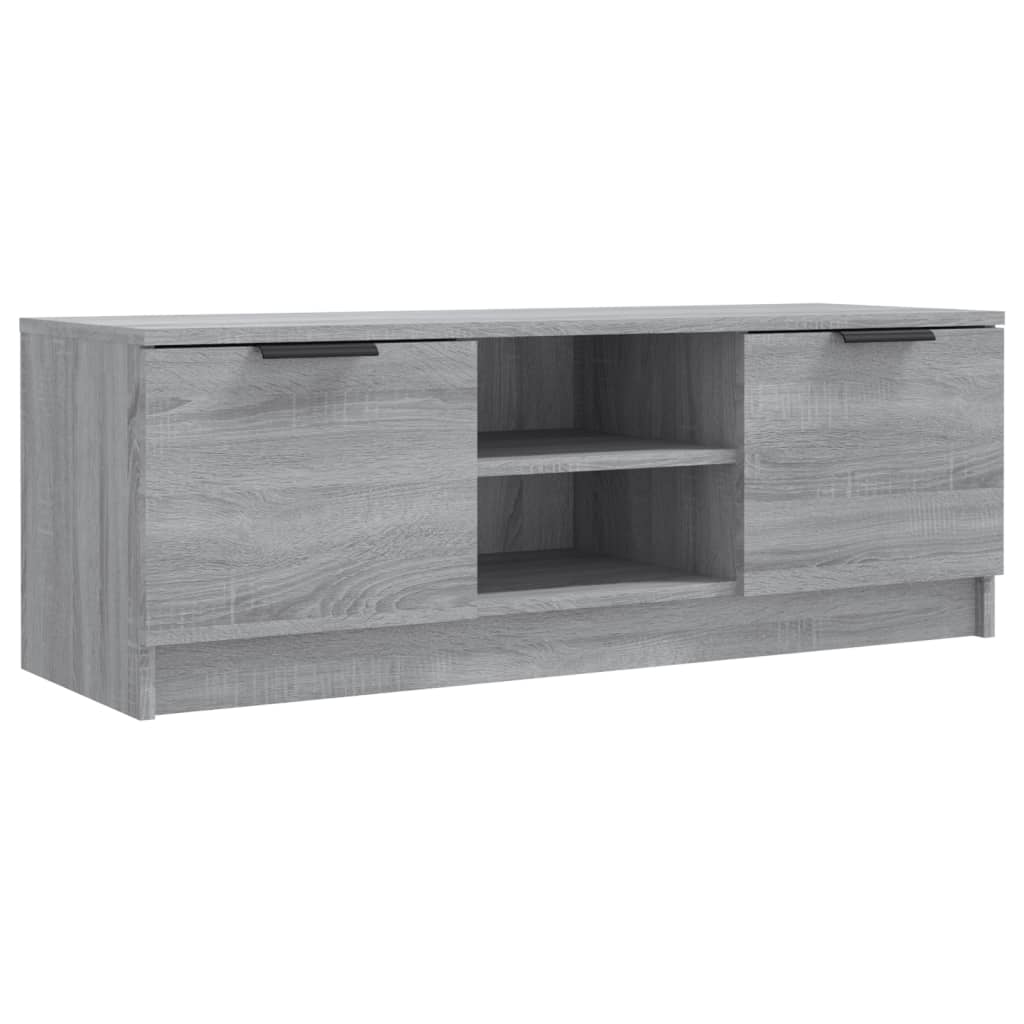Wooden TV Stand 102cm Wide With 2 Doors - Vantage Home