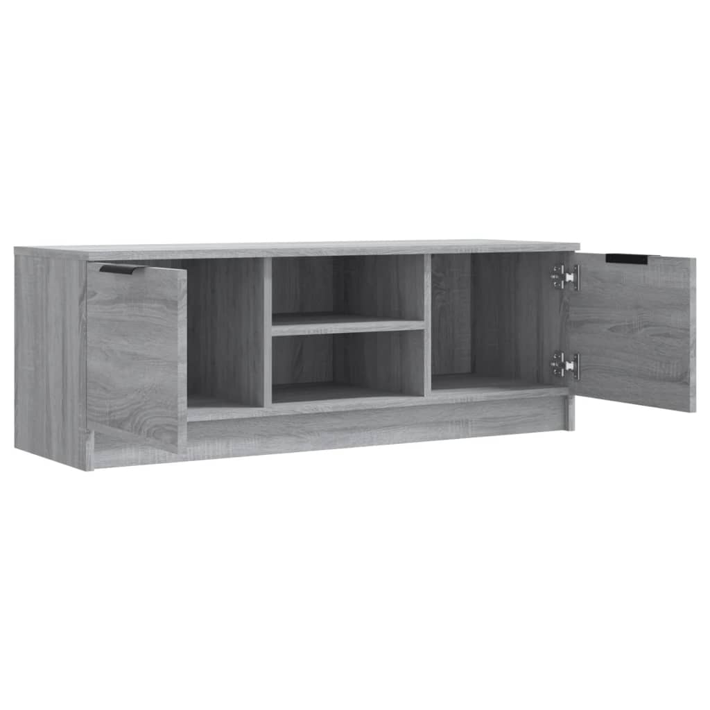 Wooden TV Stand 102cm Wide With 2 Doors - Vantage Home