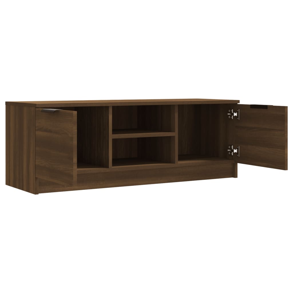 Wooden TV Stand 102cm Wide With 2 Doors - Vantage Home