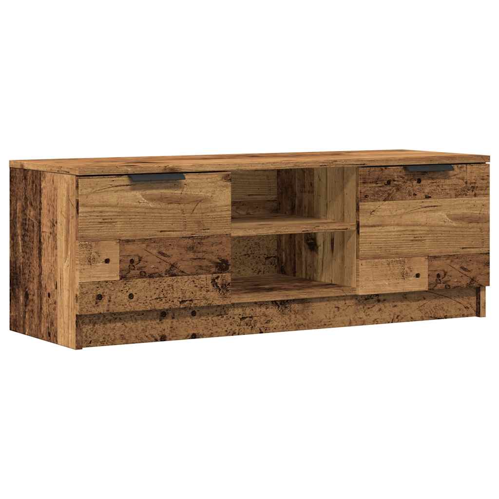Wooden TV Stand 102cm Wide With 2 Doors - Vantage Home