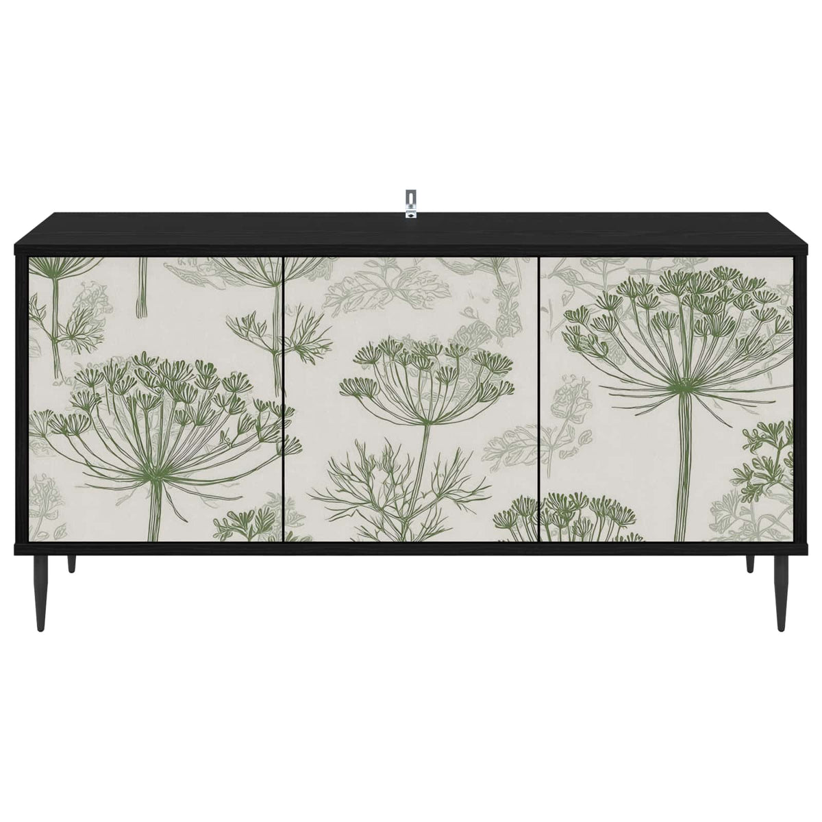 Wooden TV Stand 102cm Wide With 3 Doors And Raised Feet - Gotha