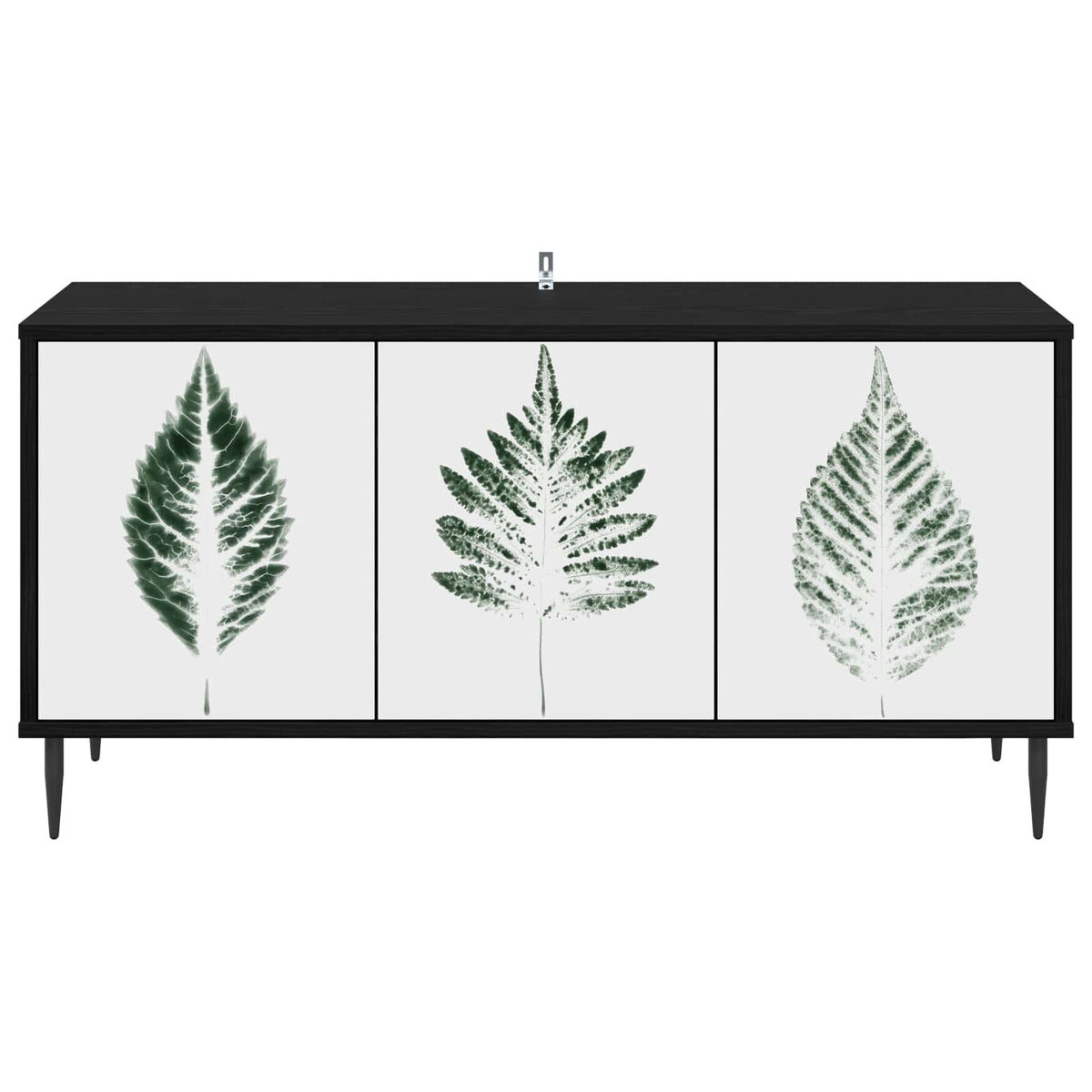 Wooden TV Stand 102cm Wide With 3 Doors And Raised Feet - Hanau