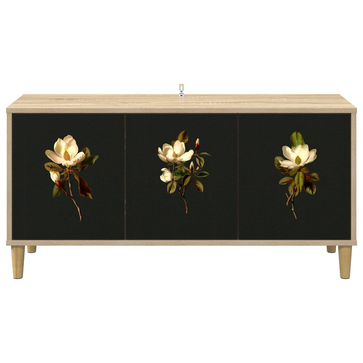 Wooden TV Stand 102cm Wide With 3 Doors - Bremen