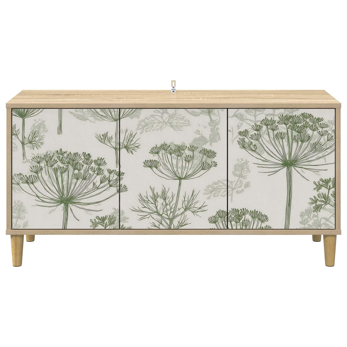 Wooden TV Stand 102cm Wide With 3 Doors - Gotha
