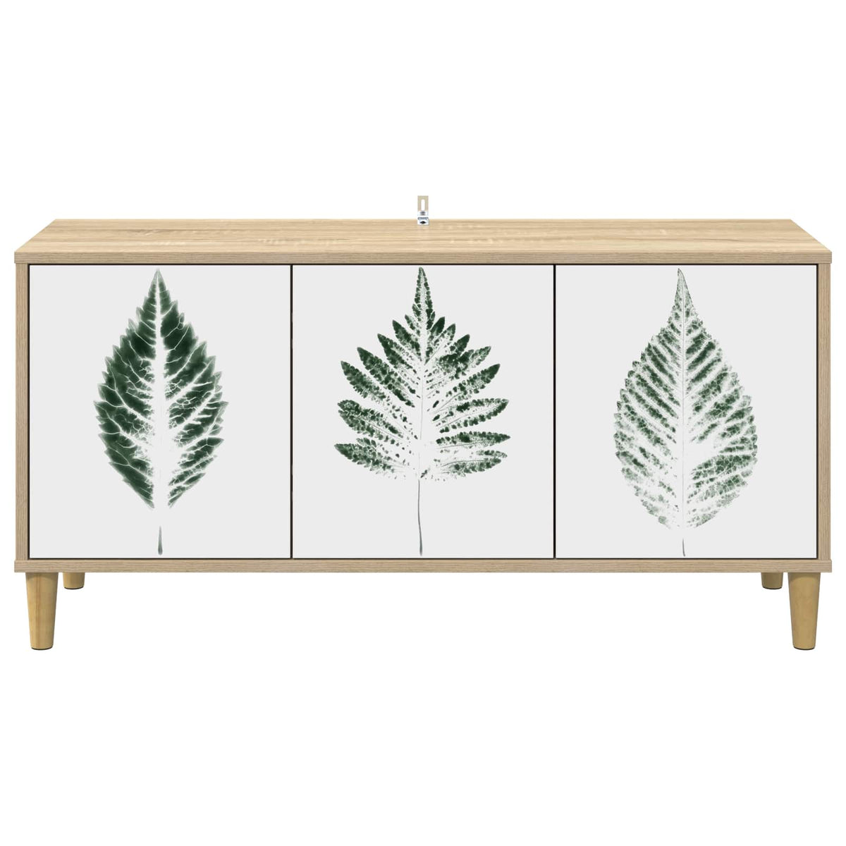 Wooden TV Stand 102cm Wide With 3 Doors - Hanau