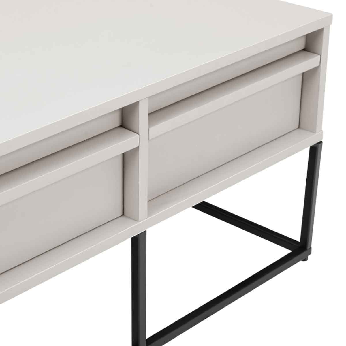 Wooden TV Stand 120cm Wide With 2 Drawers - Albion