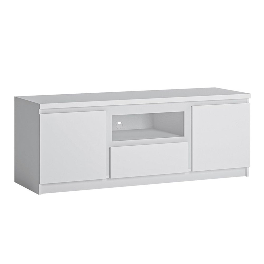 Wooden TV Stand 136cm Wide With 2 Doors And 1 Drawers - Fribo
