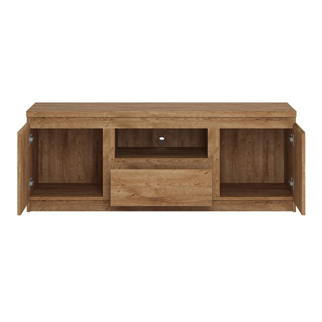 Wooden TV Stand 136cm Wide With 2 Doors And 1 Drawers - Fribo