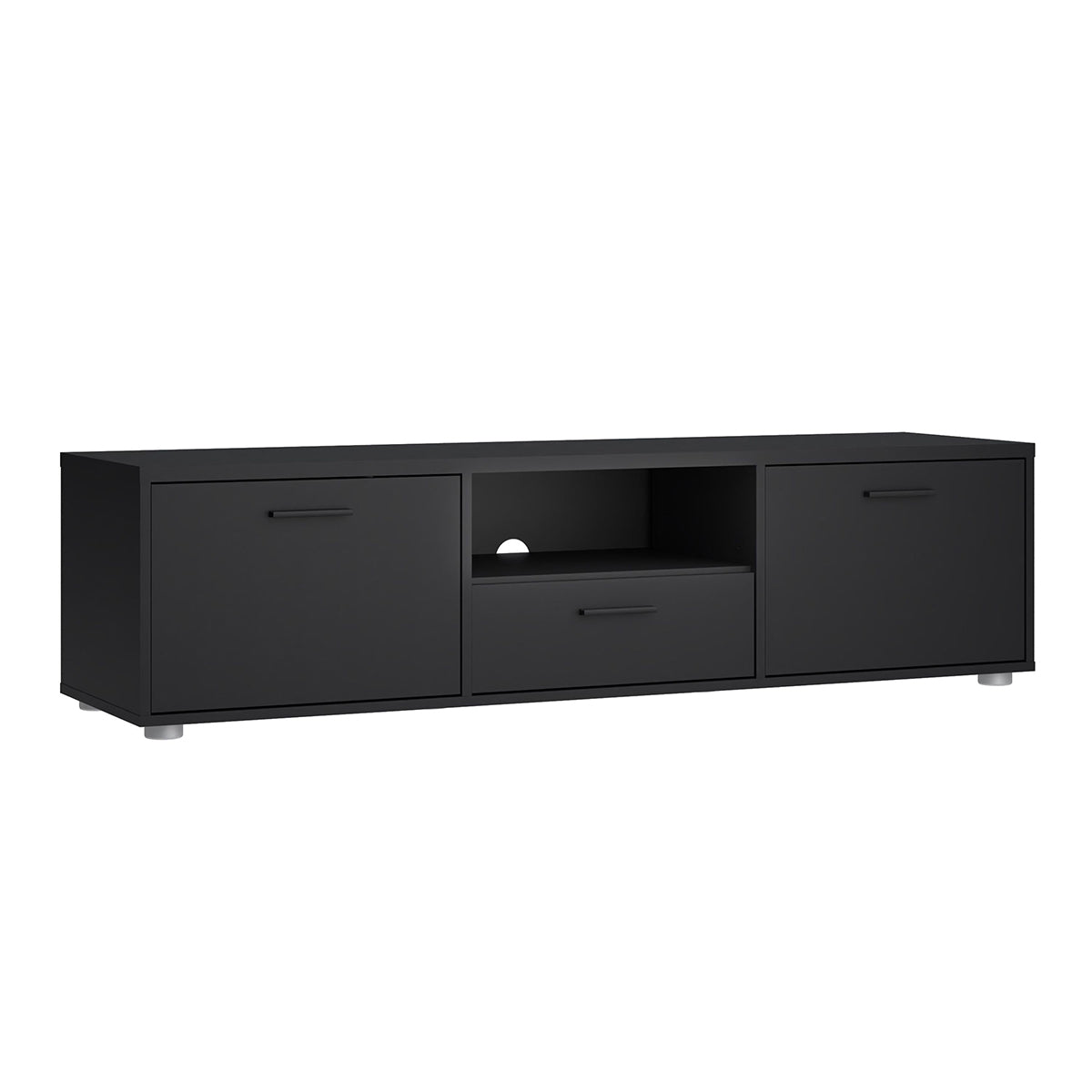 Wooden TV Stand 147cm Wide With 2 Doors And 1 Drawer - Media