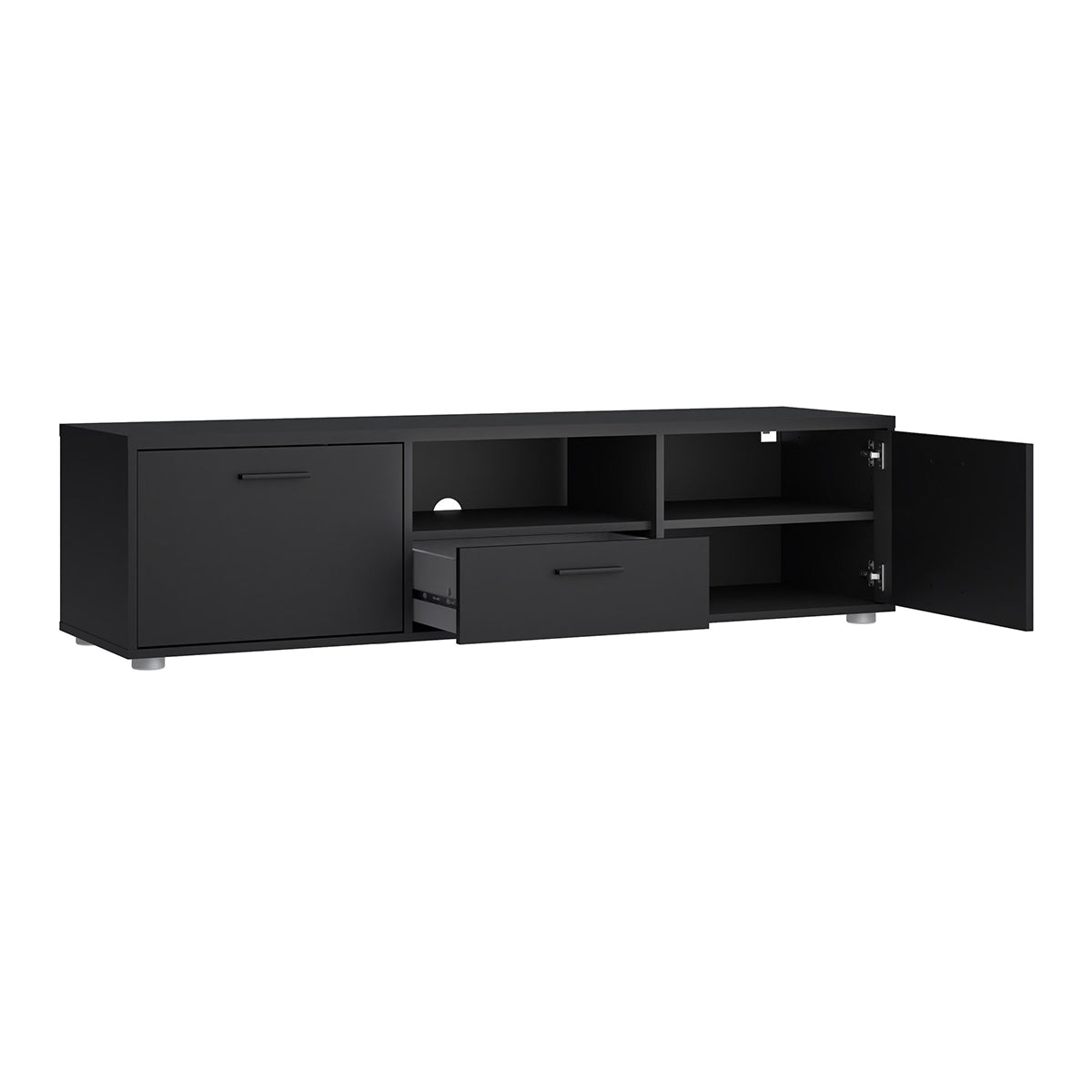 Wooden TV Stand 147cm Wide With 2 Doors And 1 Drawer - Media