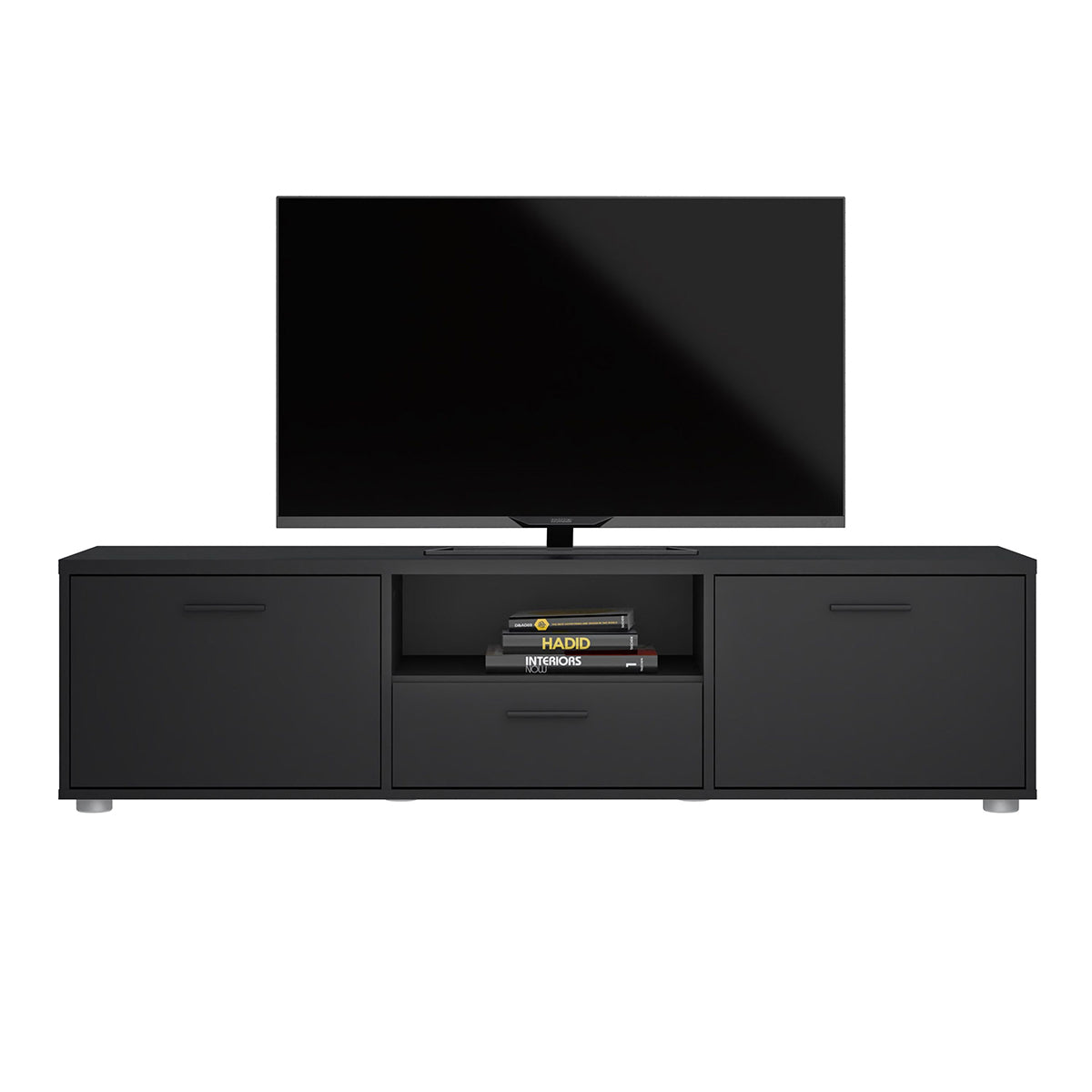 Wooden TV Stand 147cm Wide With 2 Doors And 1 Drawer - Media