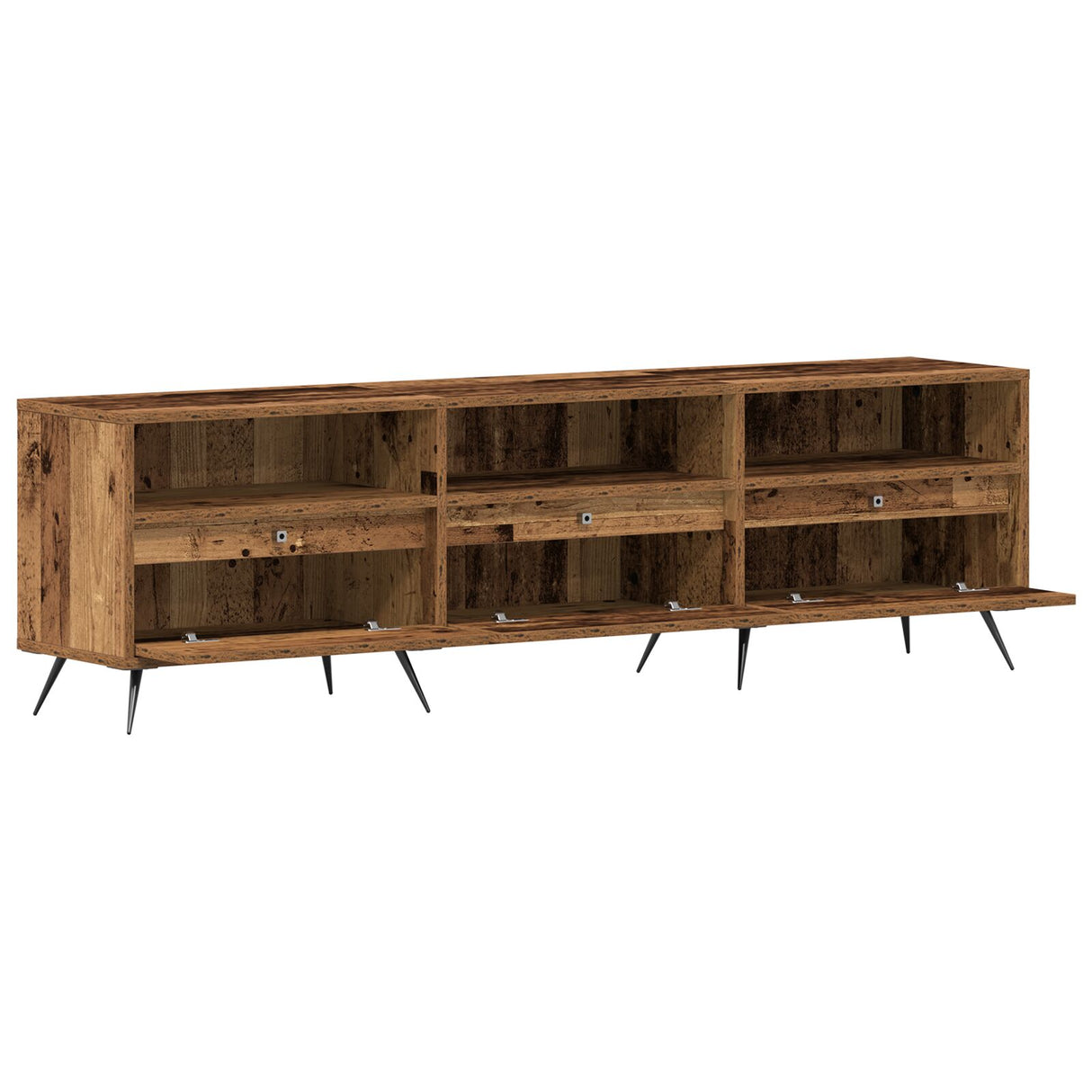 Wooden TV Stand 150cm Wide With 3 Doors - Vantage Home
