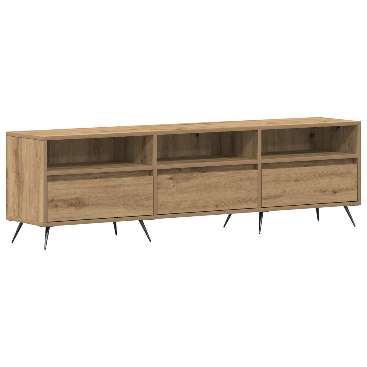 Wooden TV Stand 150cm Wide With 3 Doors - Vantage Home