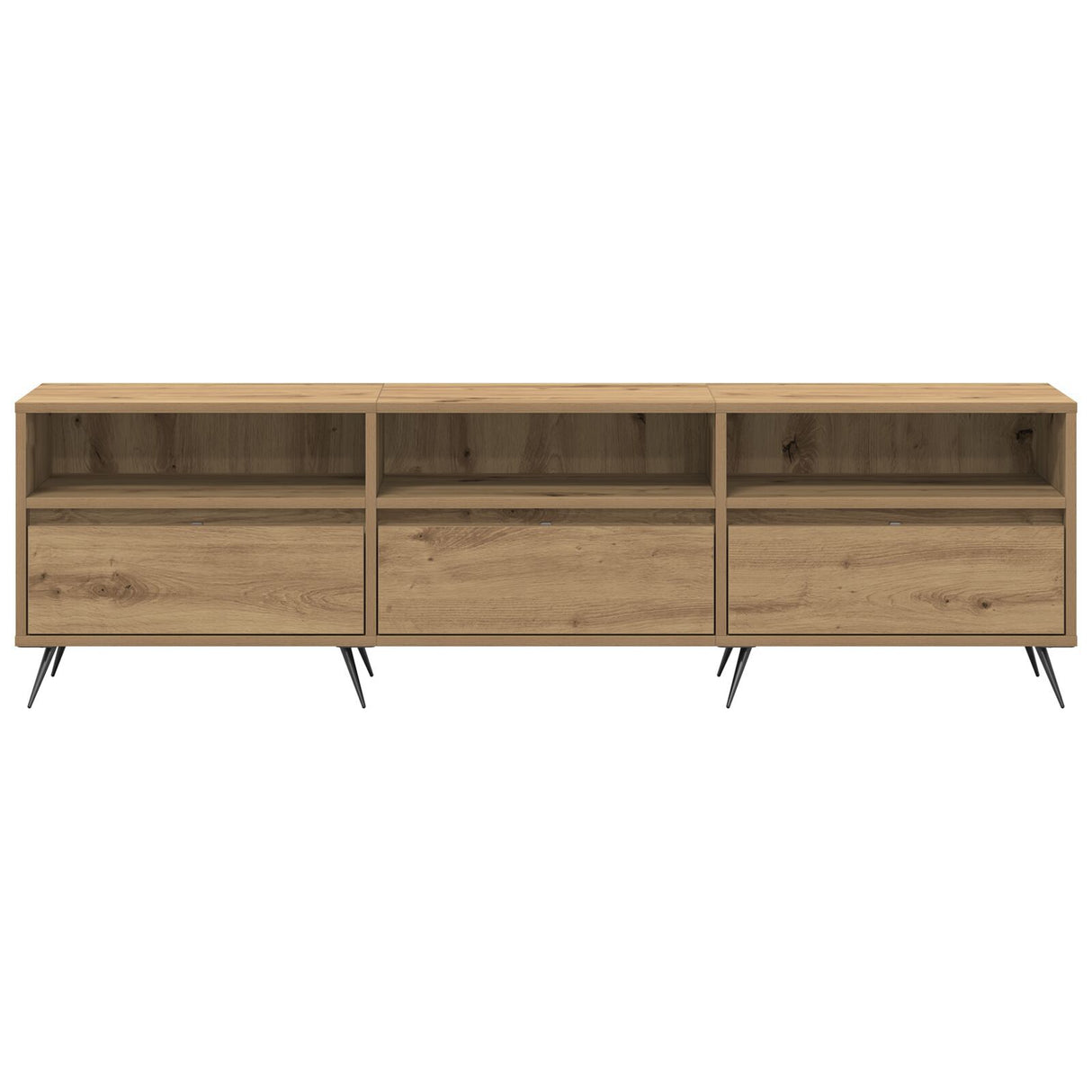 Wooden TV Stand 150cm Wide With 3 Doors - Vantage Home
